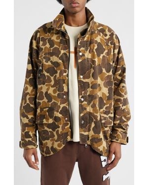 RTA Lorenzo Oversize Military Camo Jacket - Multicolor