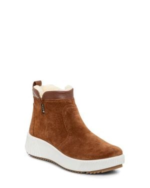 Ara Dahlia Waterproof Faux Fur Lined Sneaker - Brown