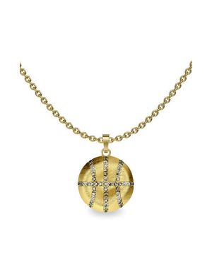 Paskal The Basketball Leaking Ball Diamond Pavé Necklace - Metallic