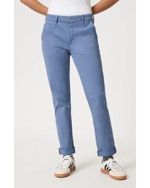 Mavi Kathleen Mid Rise Slim Stretch Twill Chino Pants - Blue