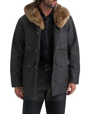 Wrangler Filson X Genuine Shearling Collar Packer Jacket - Black