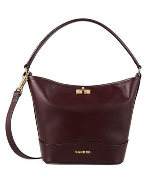 Sandro Tangoso Mini Leather Bag - Purple
