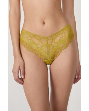 Etam Hedonisme Lace Hipster Panties - Yellow
