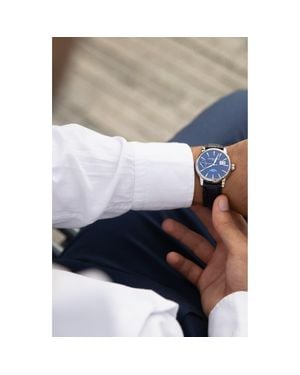 Frederique Constant Classic Manufacture Power Reserve Big Date Automatic Leather Strap Watch, 40Mm - Multicolor