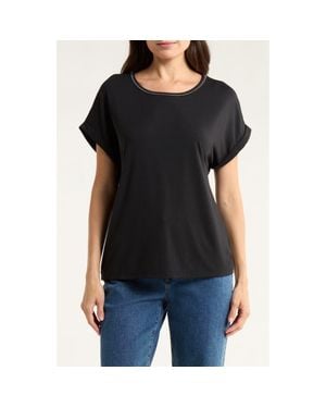 Tommy Bahama Kauai Caviar Beaded Collar T-Shirt - Black