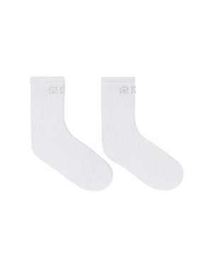Maje Pearl Pointelle Socks - White