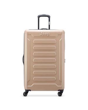 Jeep Jh004C Checked-Large 28 Inch Hardside Expandable Luggage With Spinner Wheels - Natural