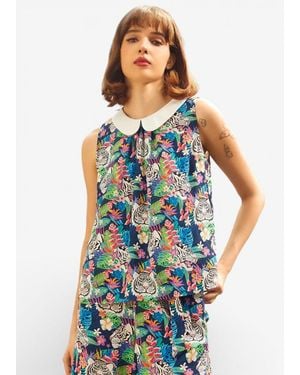 ModCloth Take Me Somewhere Warm Top - Blue