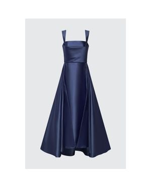 THEIA Zendaya Mikado Square-Neck Gown - Blue