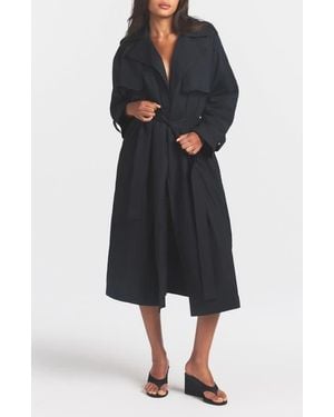 Skims Oversize Trench Coat - Black