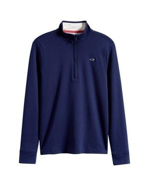 Vineyard Vines Kids' Pima Cotton Quarter Zip Pullover (Nordstrom Exclusive) - Blue