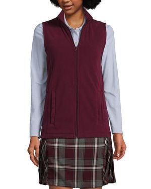 Lands' End Lightweight Fleece Vest - Purple