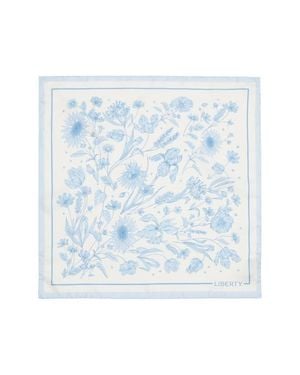 Liberty Mono Muse Silk Square Scarf - Blue