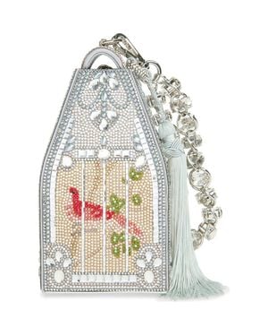 Judith Leiber Landmark Birdcage Crystal Minaudière - Gray