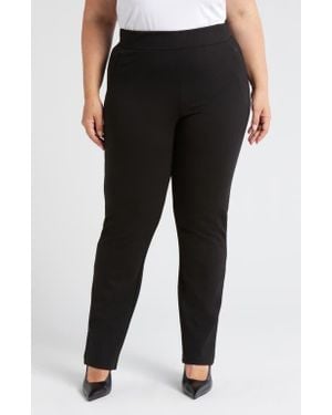 UNIVERSAL STANDARD Smart Elastic Waist Ponte Pants - Black