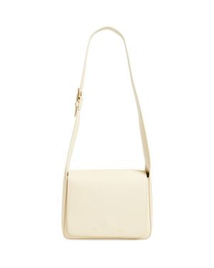 Mansur Gavriel Box Leather Shoulder Bag - Natural