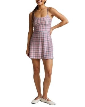 Beyond Yoga Energize Gingham Active Dress - Purple