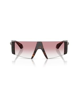 Versace 136Mm Rectangular Sunglasses - Brown
