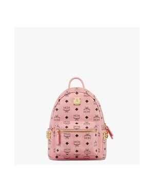 MCM Mini Stark Side Studs Backpack - Pink