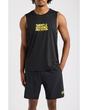 Saint Studio Surf Division Performance Graphic Tank - Black