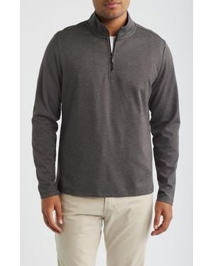 Robert Barakett Rupert Quarter Zip Pullover - Gray