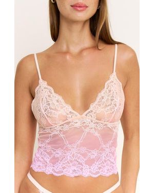 Honeydew Intimates Riot Lace Crop Camisole - Pink