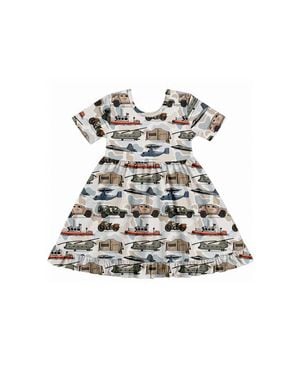 Fletch Brave 2.0 Shortsleeve Twirl Dress - White