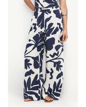 Vitamin A The Getaway Linen Cover-Up Pants - Blue