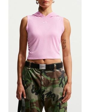 Nike Hooded Cropped Tank - Red