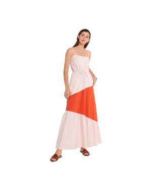Ansea The Overboard Dress - Red