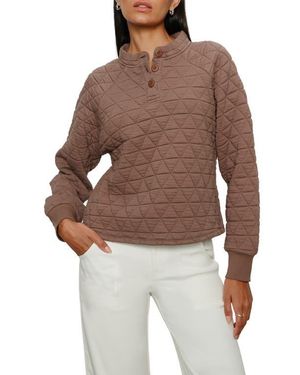 Sanctuary Quilted Sweatshirt - Brown