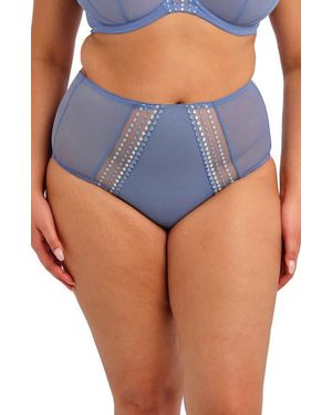 Elomi Matilda Full Figure Embellished Briefs - Blue