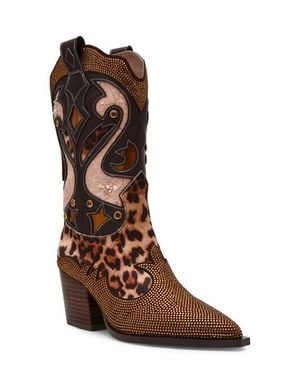 Betsey Johnson Journie Western Boot - Brown