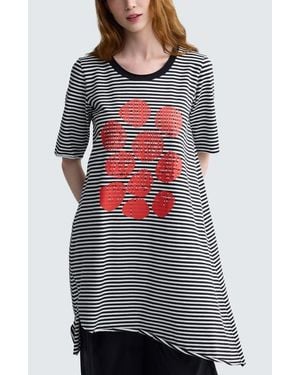 Luukaa Zarael Striped Jersey Tunic - Red