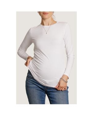 Nom Maternity Liv Long Sleeve Maternity Top - White