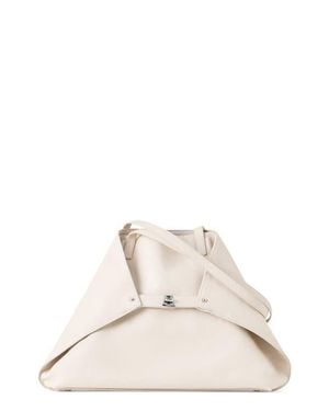 Akris Medium Ai Calfskin Leather Tote - Natural