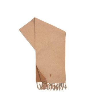 Polo Ralph Lauren Classic Double Faced Recycled Wool Scarf - White