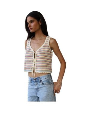 Callaghan Mai Crochet Tie Tank Top - Blue