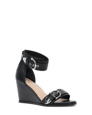 Frye Rachel Ankle Strap Wedge Sandal - Black