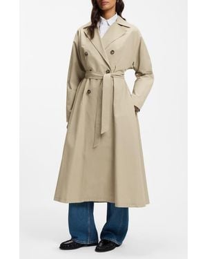 BOSS Calili Belted Water Repellent Cotton Blend - Natural