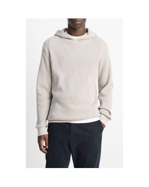 Vince Mouline Thermal Pima Cotton Hoodie - Gray