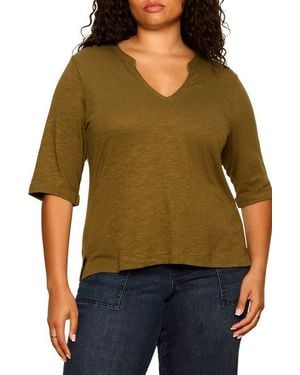 Sanctuary Dolce Notch Neck Top - Green