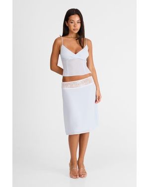 Sasha Therese Evangeline Midi Skirt - White
