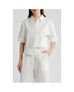 Bernardo Texture Dolman Shirt - Gray