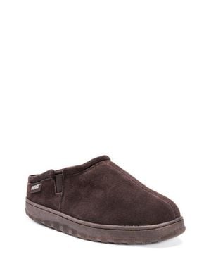 Muk Luks Matt Faux Shearling Lined Suede Slipper - Brown