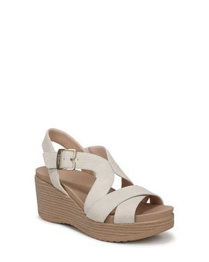 Dr. Scholls Cali Beach Slingback Platfrom Wedge Sandal - Natural