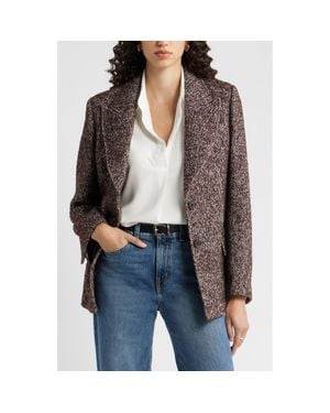 Nordstrom The Liv Textured Boyfriend Blazer - Gray