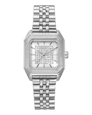 DKNY Signature Shape Tank Bracelet Watch, 27Mm X 34Mm - Gray