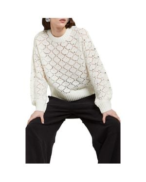 Ottod'Ame Fretworked Sweater - Gray