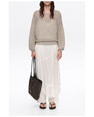 Bimba Y Lola Metallic Batwing Sweater